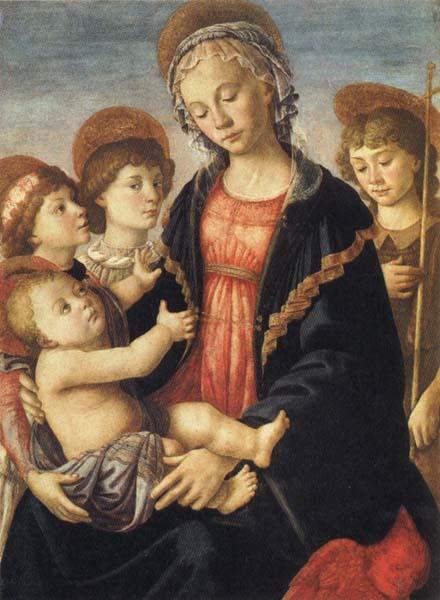 Sandro Botticelli Madonna and Child,with the Young St.John and Two Angels oil painting picture